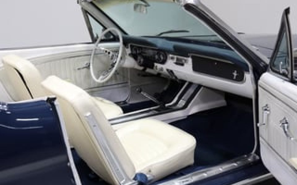 For sale 1964 1/2 Ford Mustang Convertible 289ci 4sp Man - Caspian Blue   Now for sale is this absolutely gorgeous Caspian Blue '65 Mustang Convertible. A quality example featuring the D code 289ci 4V... Sydney Showroom